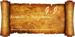 Gombár Julianna névjegykártya