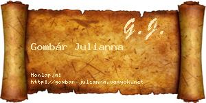 Gombár Julianna névjegykártya